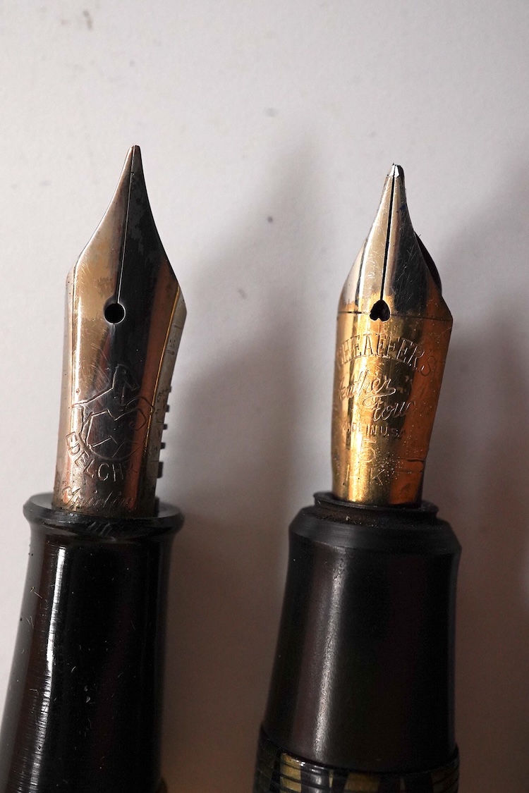 A collection of fountain pens and similar from various countries to include the UK and Germany
